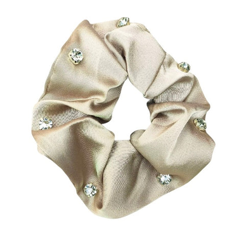 Satin Scrunchie Rhinestone